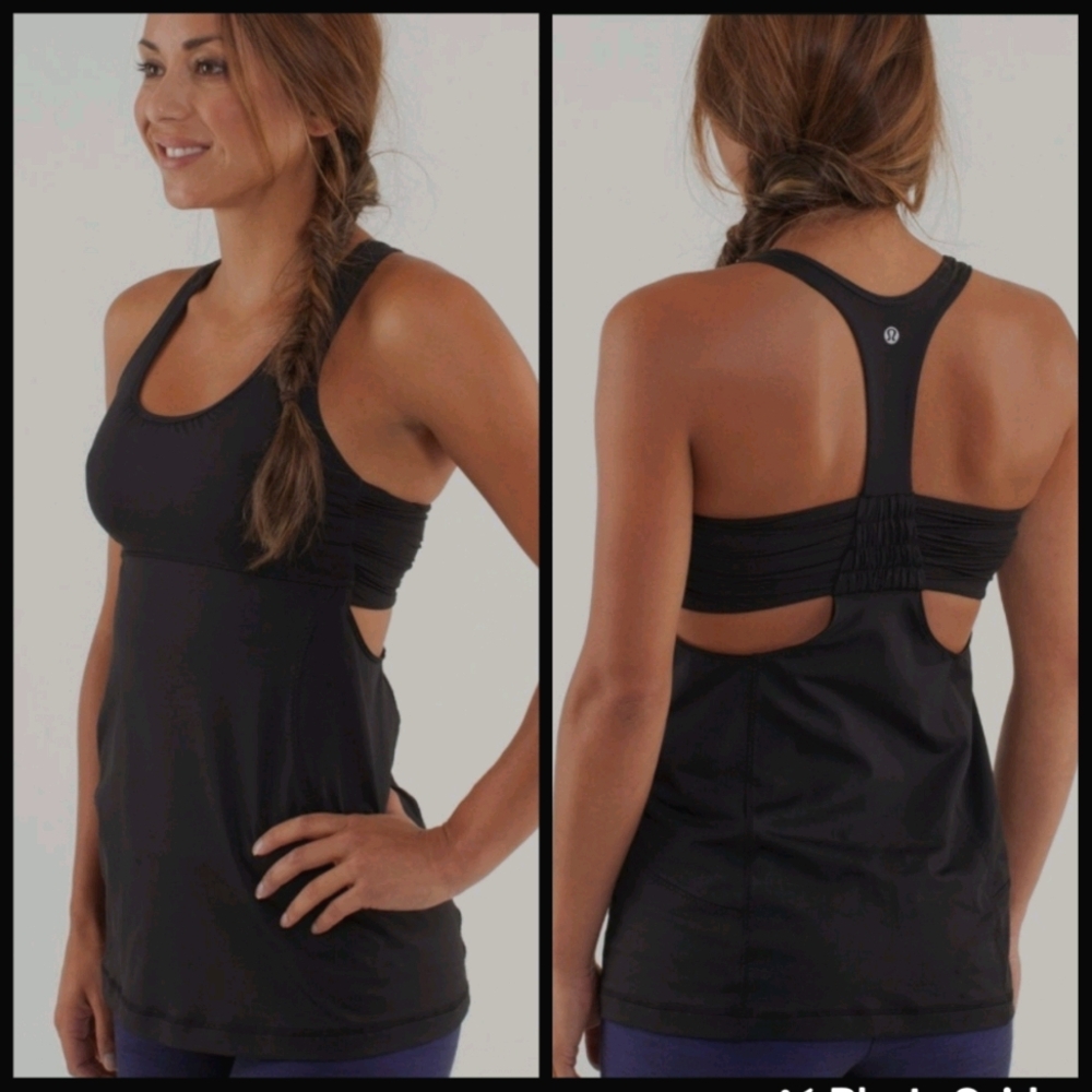 LULULEMON TURBO TANK IN BLACK 4 Padded like new